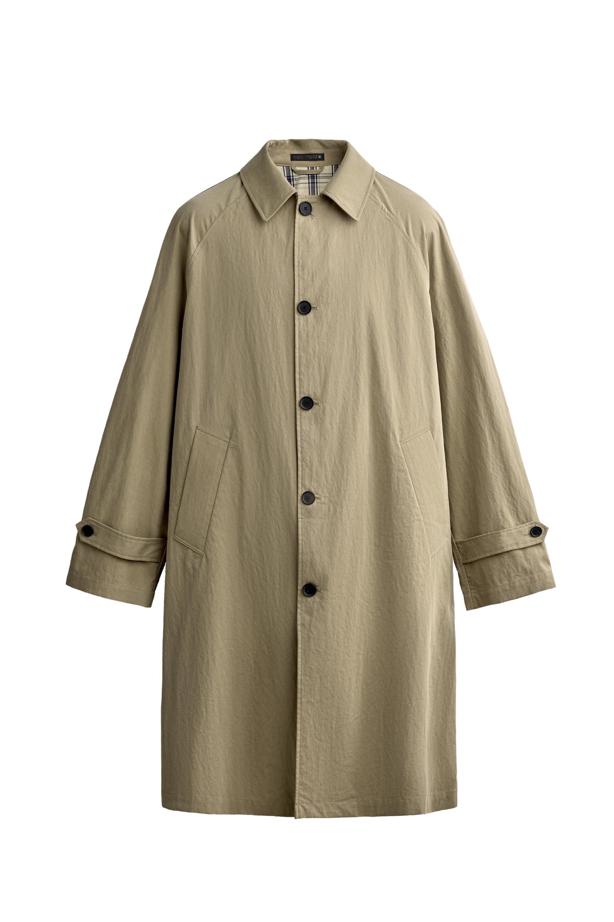 CONTRAST RELAXED FIT TRENCH COAT